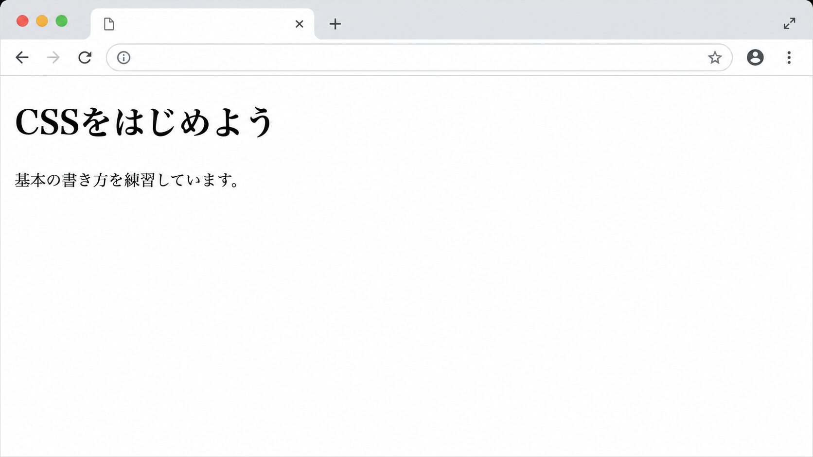 CSSを読み込む前のブラウザ標準表示