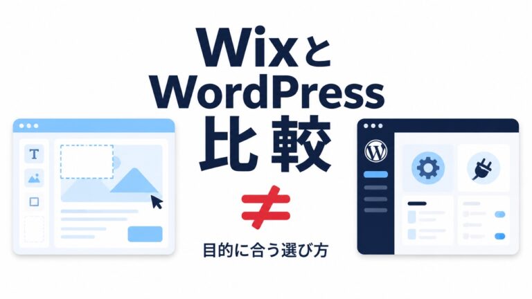 WixとWordPressを比較｜費用・使いやすさ・SEO・選び方を初心者向けに解説