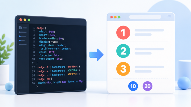 HTML・CSSで丸数字を作る方法｜連番・特殊文字との使い分けを初心者向けに解説