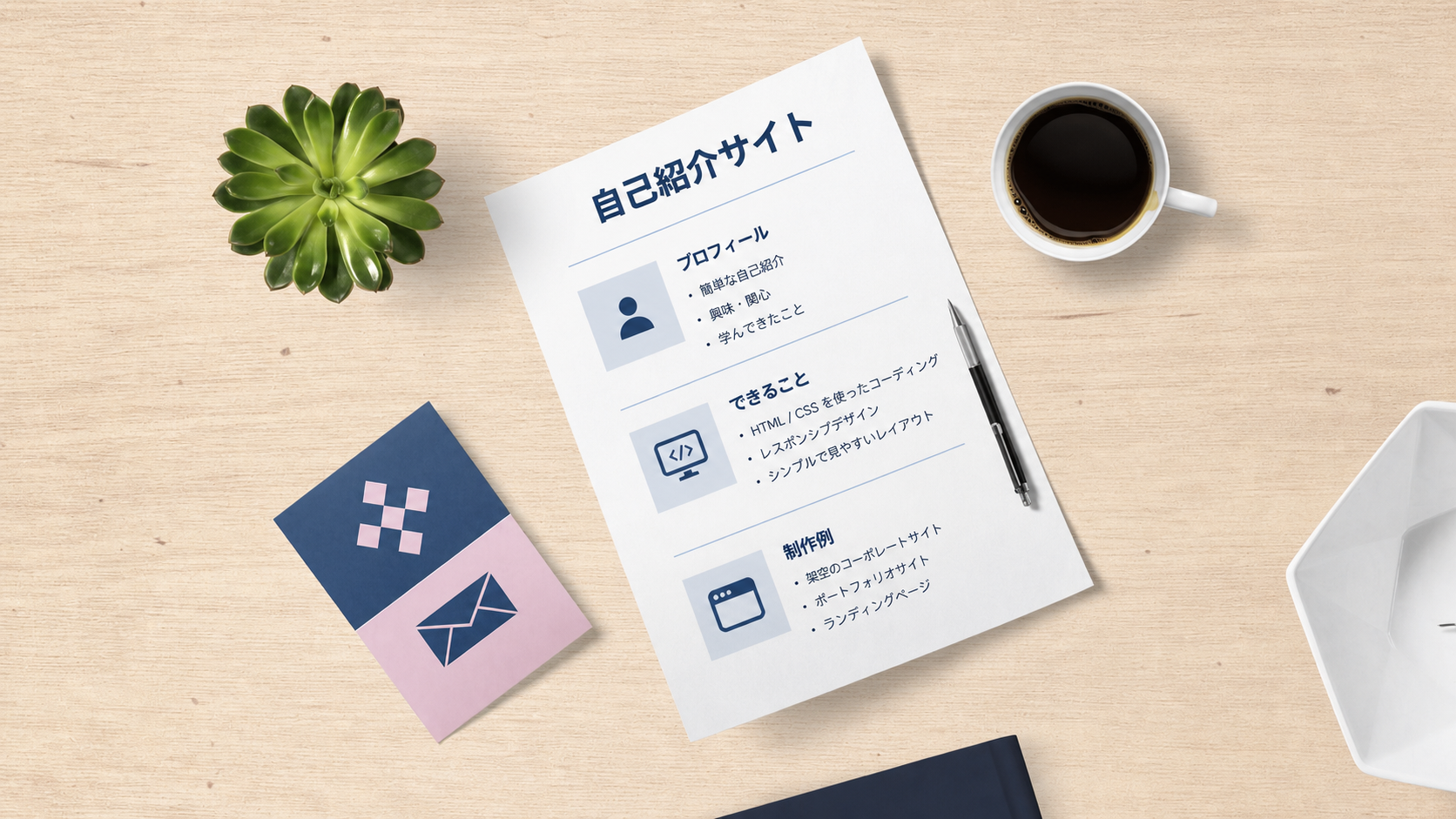 プロフィール、できること、制作例をまとめた自己紹介サイトの日本語設計メモ