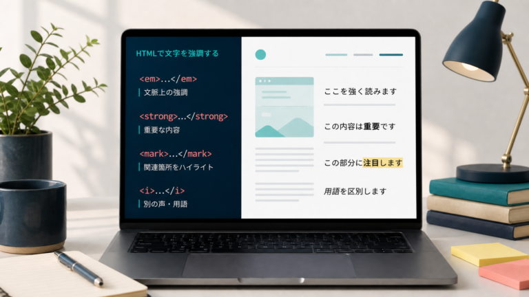 HTMLで文字を強調する方法｜em・strong・mark・iの違いを初心者向けに解説