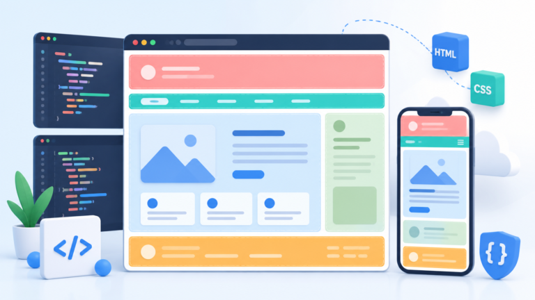 HTML・CSSでレイアウトを作る方法｜Gridとレスポンシブ対応を初心者向けに解説