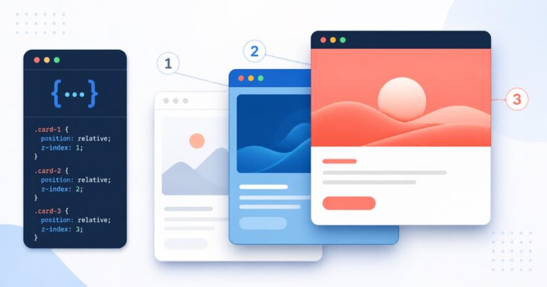 CSS z-indexの使い方｜重なり順と効かない原因を初心者向けに解説