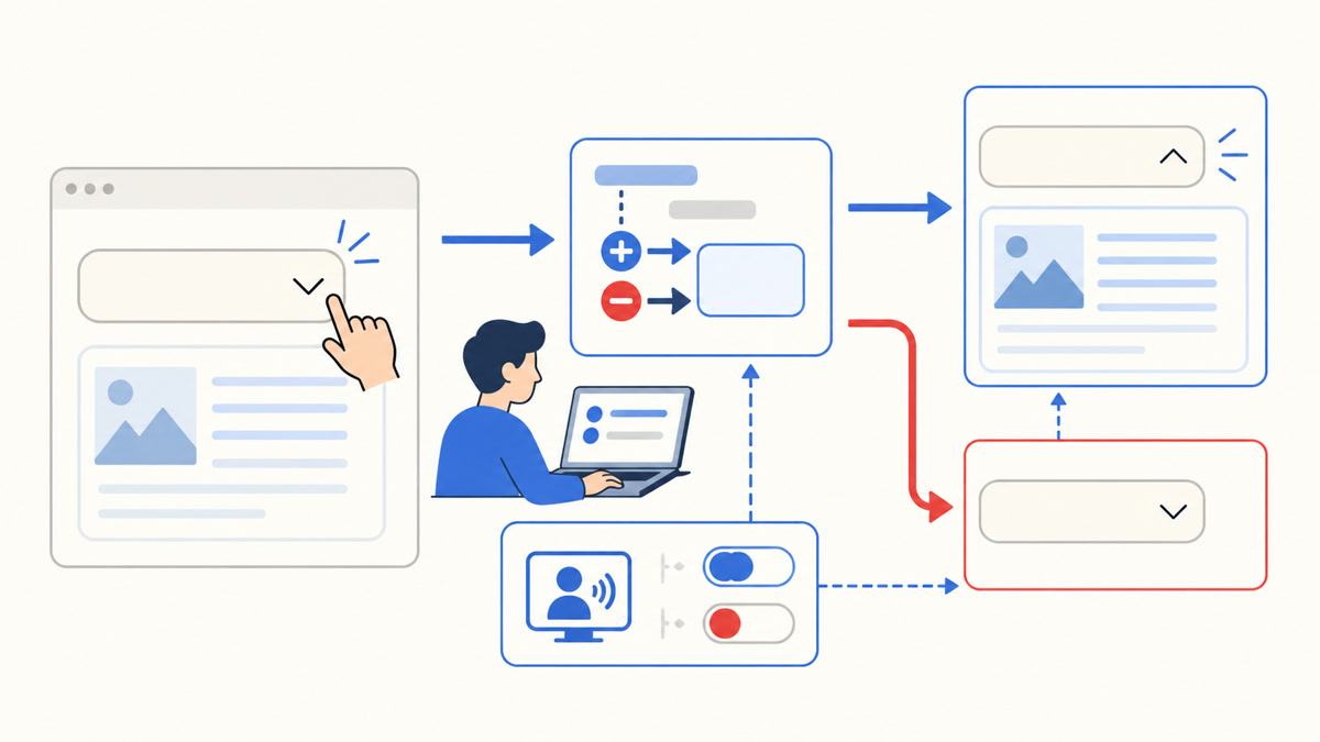 「見た目の変更はCSSクラスへ任せる」の仕組みや関係を示す図