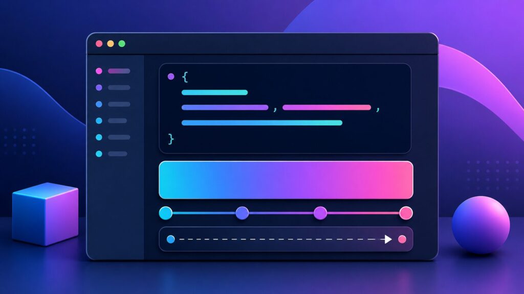 CSSのlinear-gradientで色の変化と方向を設定するイメージ